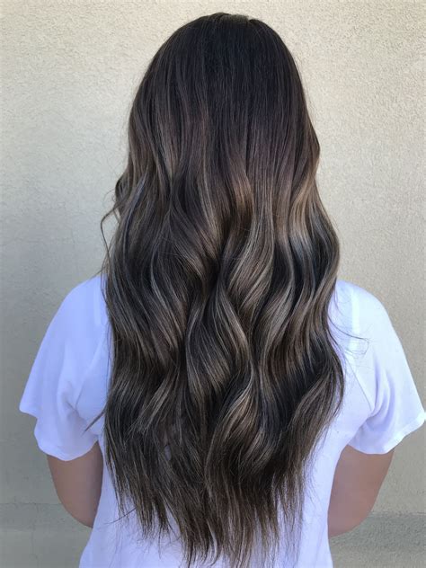 ash highlights for dark brown hair|ashy dark brown hair color.